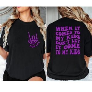 Mama shirt when it comes to my Kids Short Sleeve Tshirt Purple